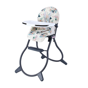 High Quality Multi-functional Children's High Chair Portable Baby Feeding Chair Folding Kids Table Dining Chair with Light