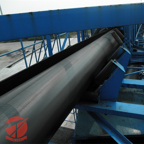 Oil resistance and environmental protection Pipe Rubber Multi Ply Textile Conveyor Belt  for granular  material