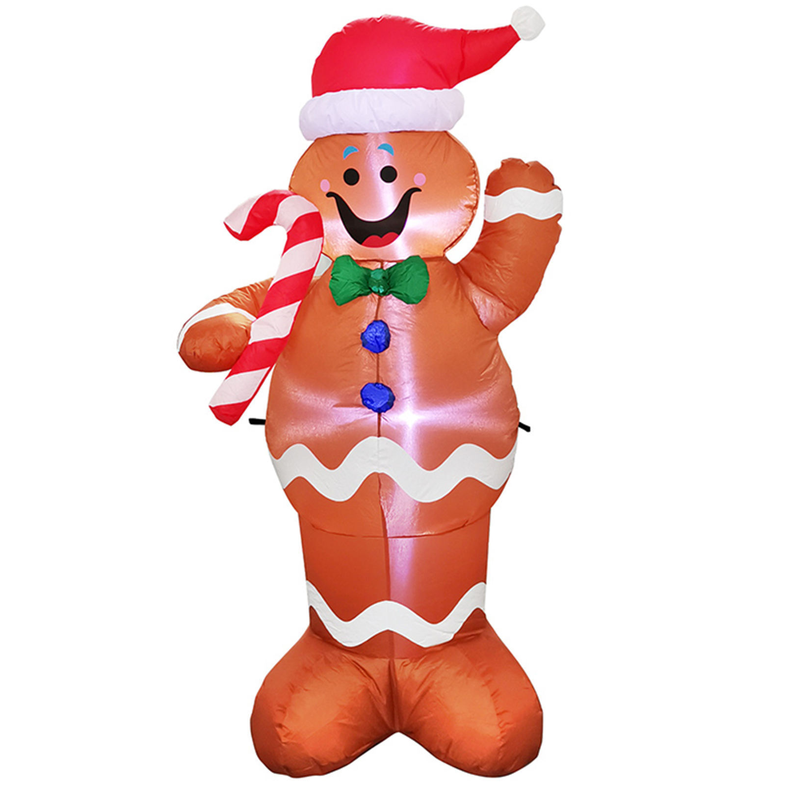 christmas inflatable yard decoration blow ups ornament gingerbread man with led light