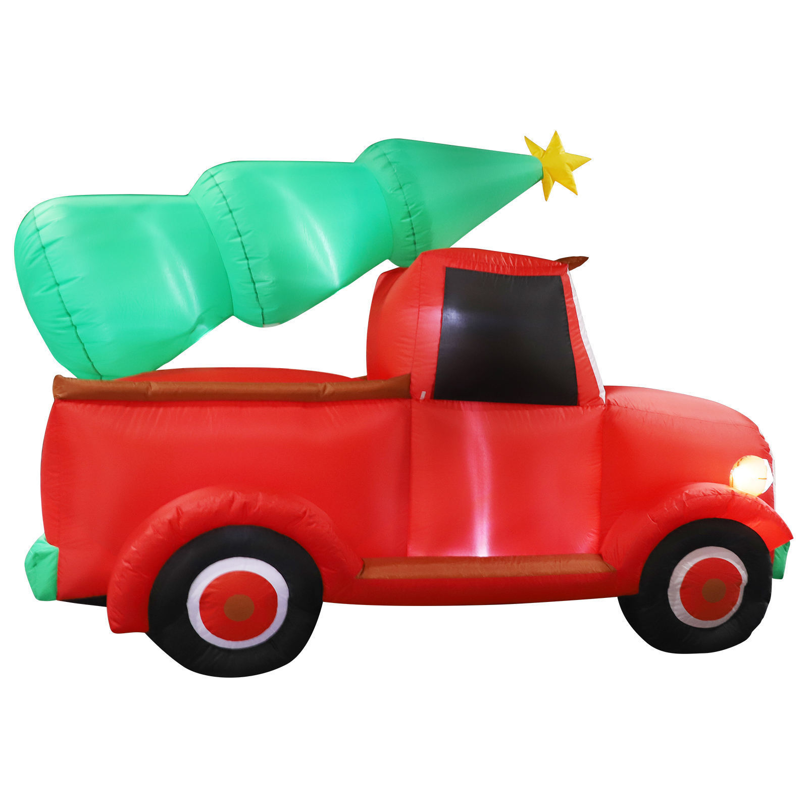 Christmas Inflatable decoration santa claus Driving a Christmas Tree Holiday Decoration with LED Light