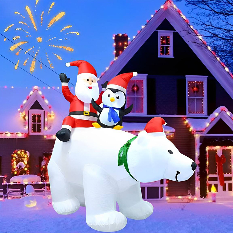 Source Factory low price Outdoor Garden Christmas blow ups Inflatable Polar Bear decoration blows up