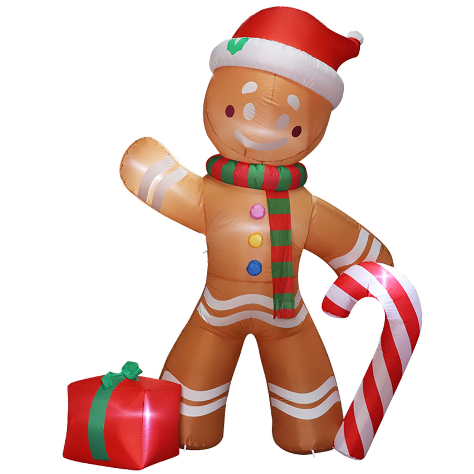 christmas inflatable yard decoration blow ups ornament gingerbread man with led light