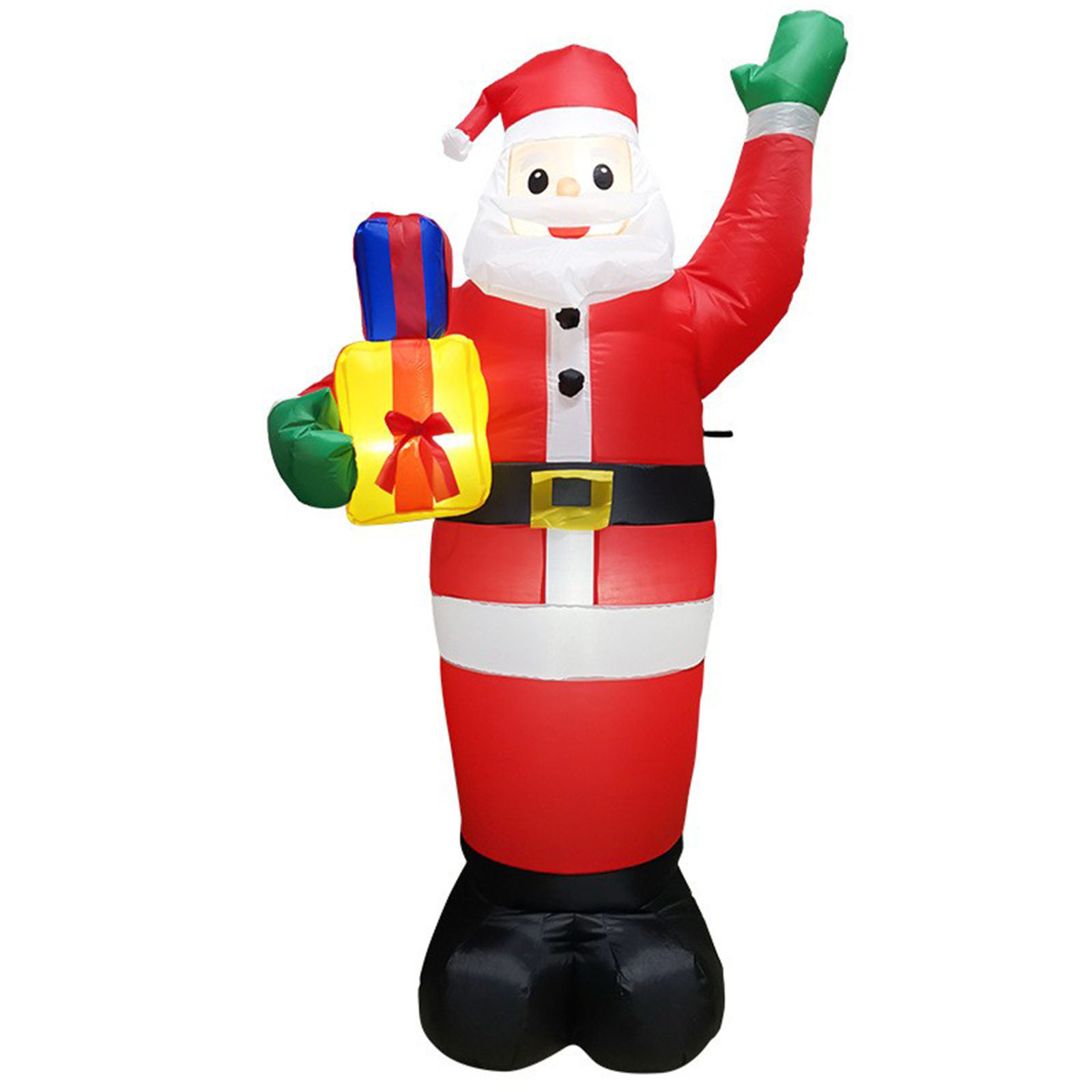 Lighted Inflatable Christmas  Decoration Clearance Blow Up Santa with two gifts  Built-in LED Light for yard and garden