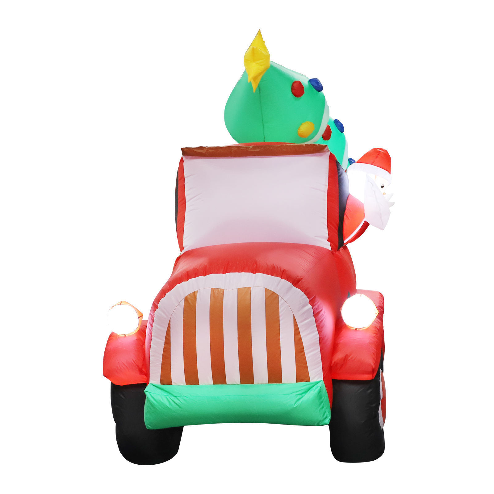 Christmas Inflatable decoration santa claus Driving a Christmas Tree Holiday Decoration with LED Light