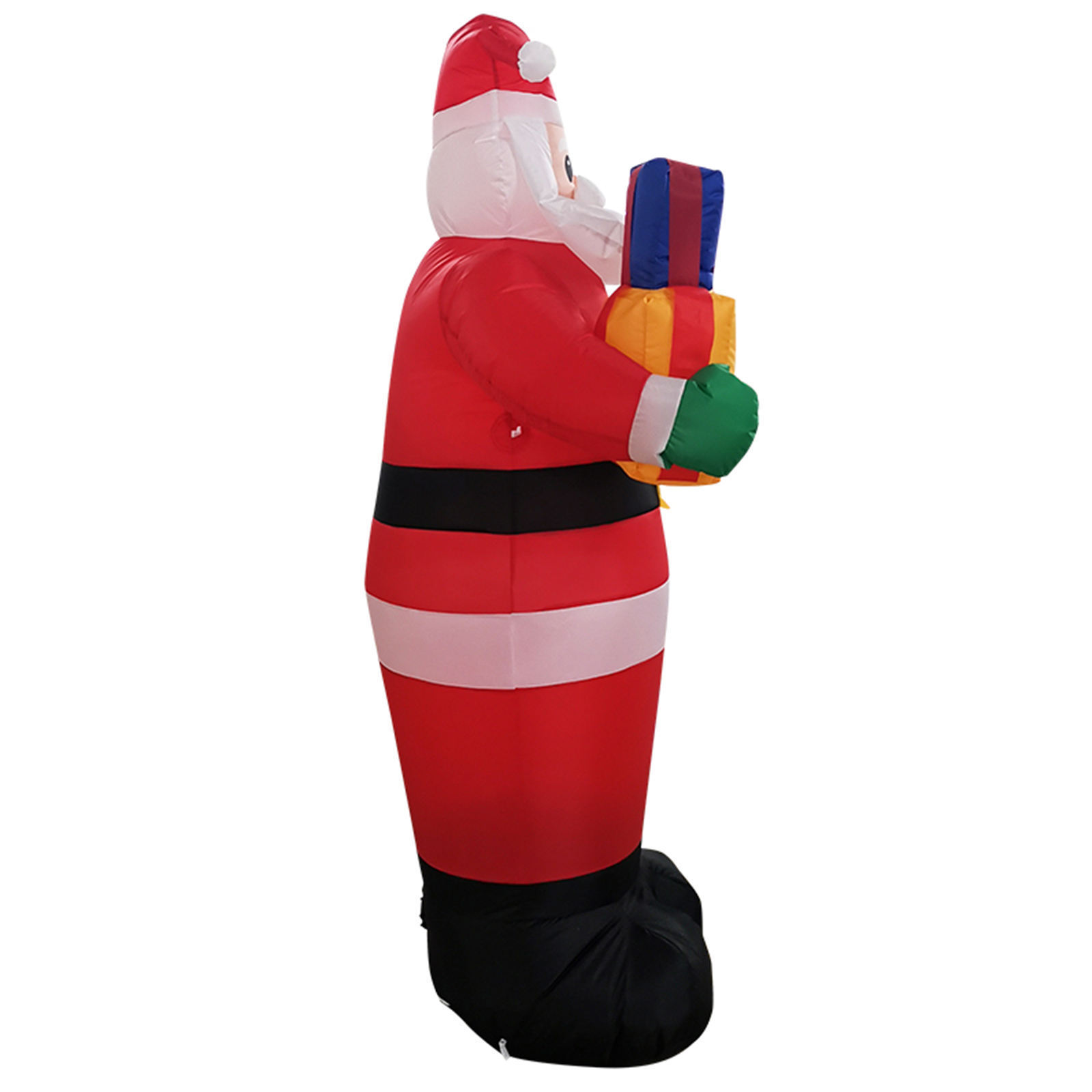 Lighted Inflatable Christmas  Decoration Clearance Blow Up Santa with two gifts  Built-in LED Light for yard and garden