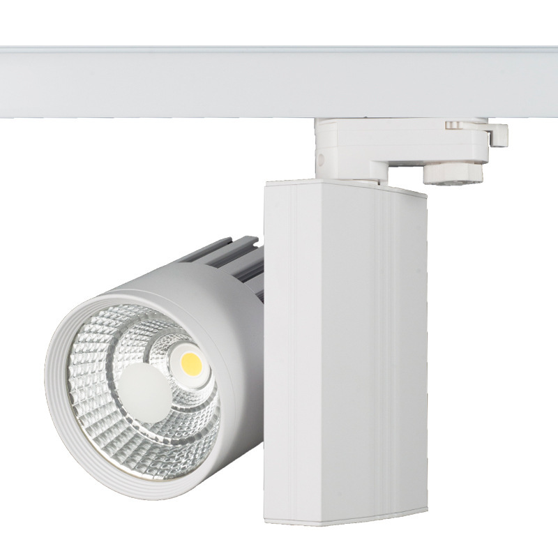 LED Track Light Dimmable CE ROHS Commercial Focus COB Track Light High Brightness Spot Light 4 wire 3 phase High Lumen