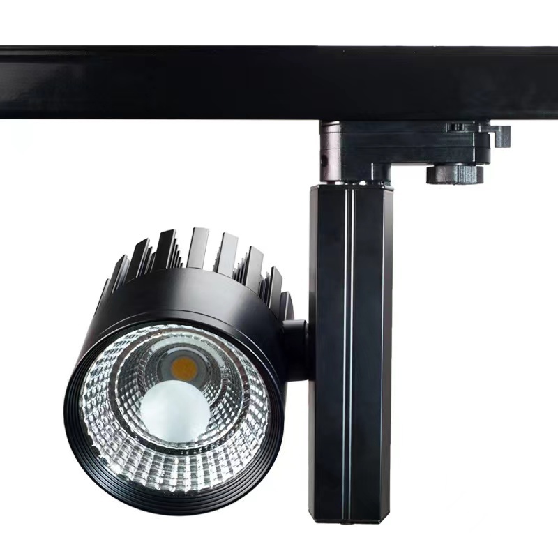 LED Track Light Dimmable CE ROHS Commercial Focus COB Track Light High Brightness Spot Light 4 wire 3 phase High Lumen