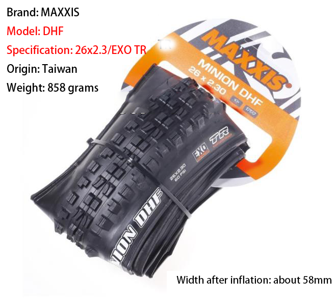 Maxxis  DHF DHR folding tires 26/27.5/29inch EXO TR  tubeless vacuum tire bicycle mountain  tire