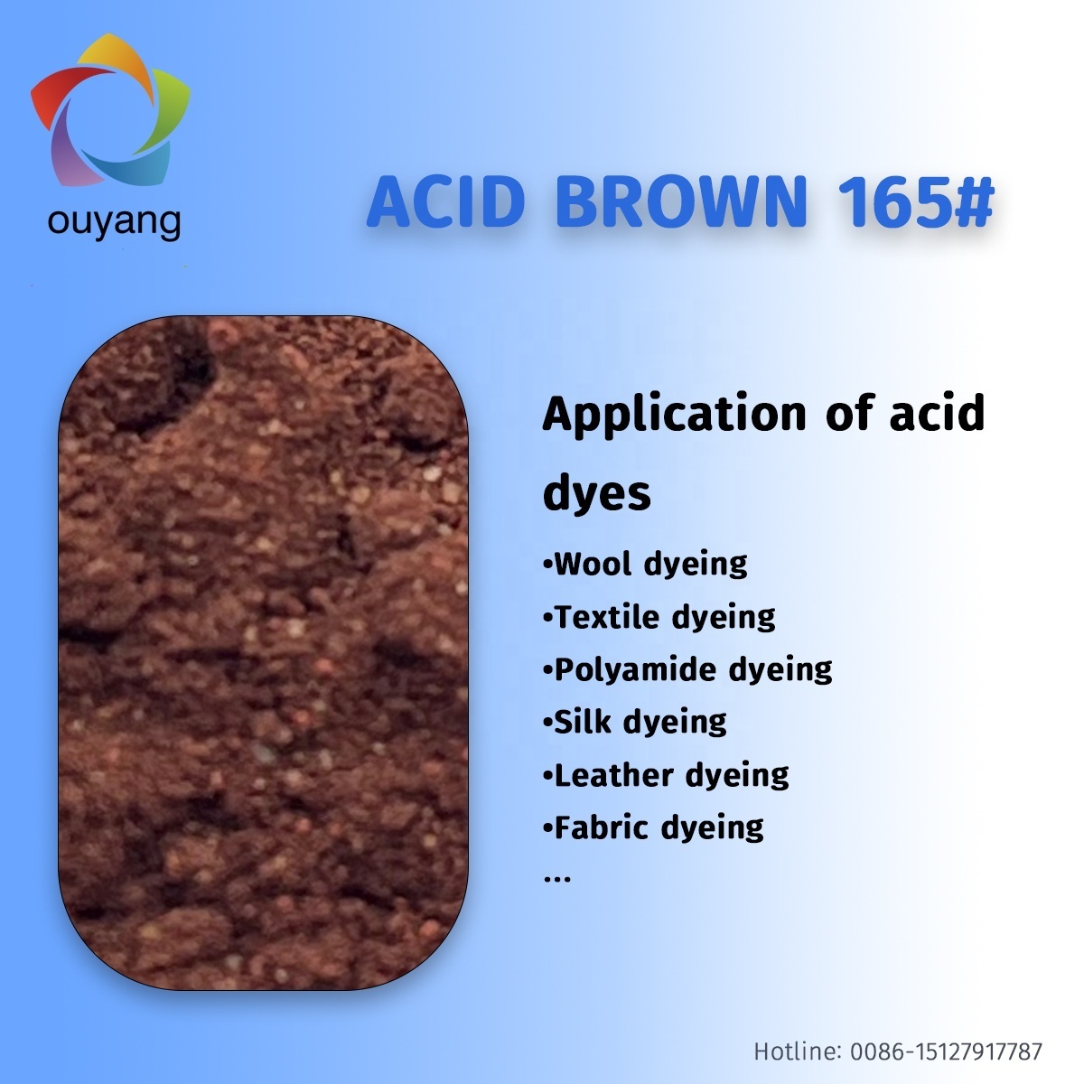 High quality textile dyestuffs Acid powder dye Acid Brown 165 Brown NT Ink plastic use Used for dyeing cotton and acetate fibers