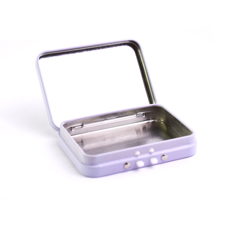 420 Pink Leaf Metal Stash Box Child Resistant & Sustainable Hinged-lid Large Vista White Tin Box With See-through Window