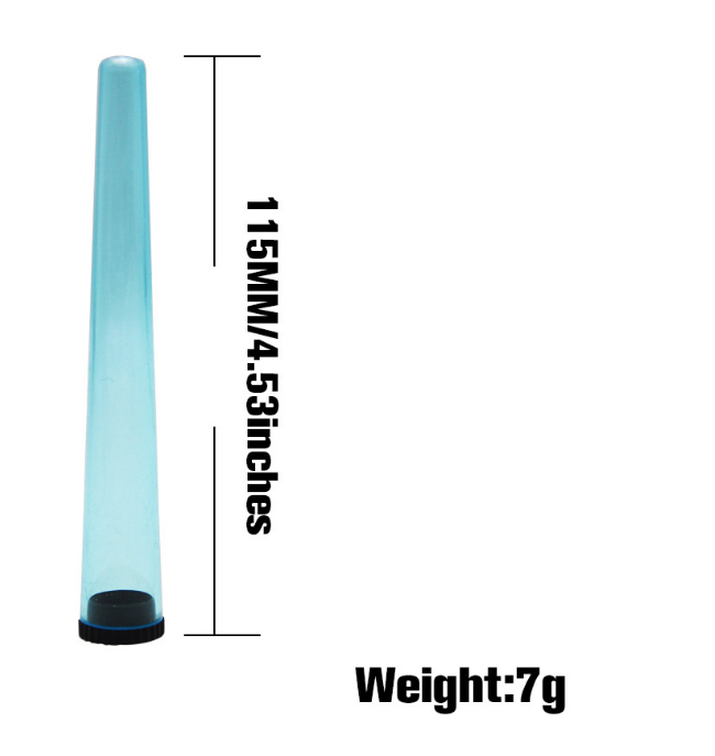 Custom 110mm 115mm 7g King Size Plastic Packaging Cone Plastic Tube With Air Tight Cap