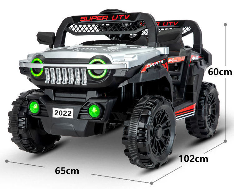 12V New Remote Control Electric Car for Kids Powered by Wheel with LED Lights Big Kid Ride on Toy Car