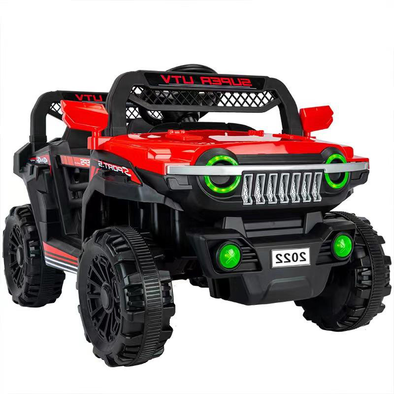 12V New Remote Control Electric Car for Kids Powered by Wheel with LED Lights Big Kid Ride on Toy Car