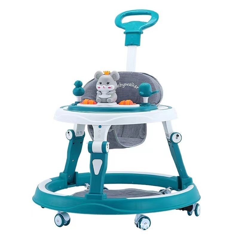 Baby walker anti-O-legs multi-functional silent wheel anti-rollover boys and girls can sit and push