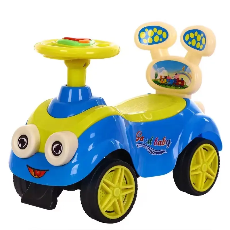 Factory Supply Children's Riding Toys four wheels kids slide sliding car Kids Swing Car with steering wheel light and music