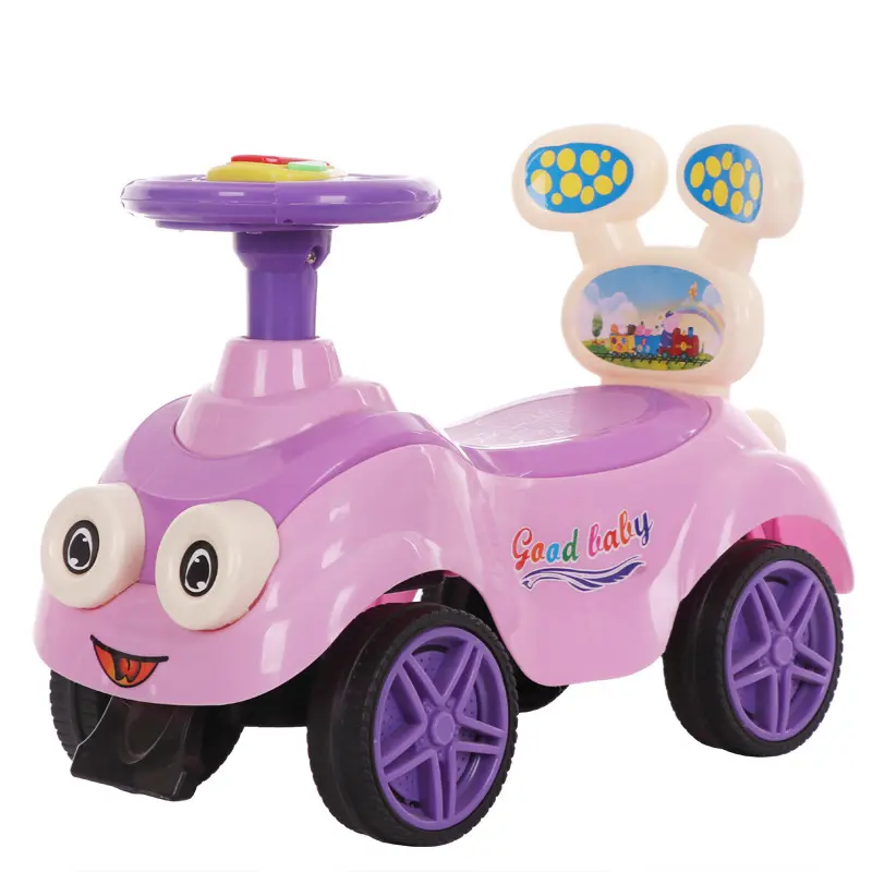 Factory Supply Children's Riding Toys four wheels kids slide sliding car Kids Swing Car with steering wheel light and music