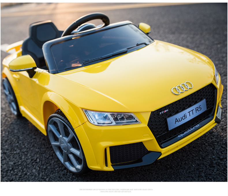 2023 latest Kids Ride On Car, 12V Licensed Audi TT RS, Remote Control Manual Two Modes Operation, MP3 Lights (Red)