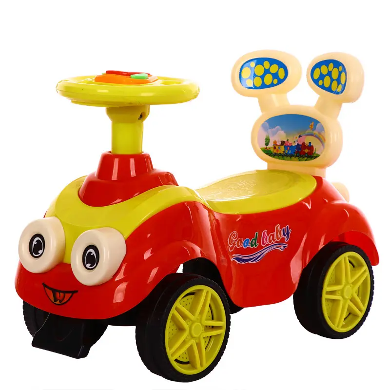 Factory Supply Children's Riding Toys four wheels kids slide sliding car Kids Swing Car with steering wheel light and music