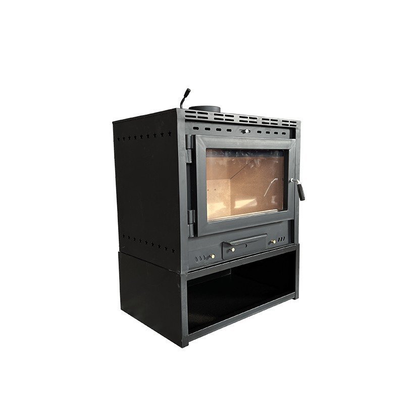 Modern portable indoor cast iron heater Flame stove wood-burning fireplace