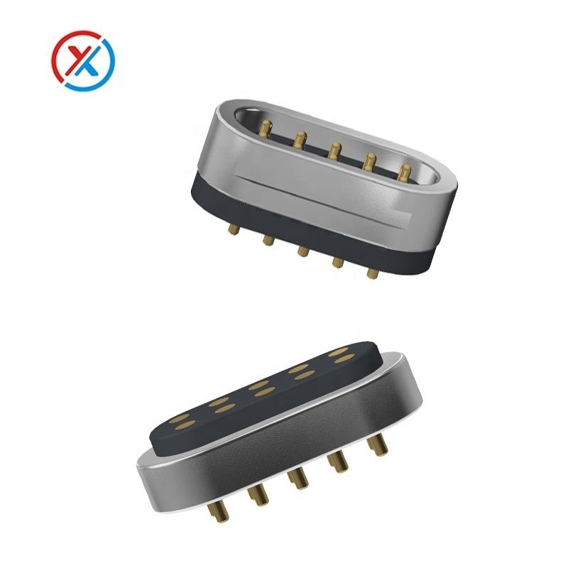 10PIN Anti-Misalignment Ring Magnetic Charging Connector Pogo Pin Magnetic Plug Electronics Fitness Equipment Magnetic Terminals