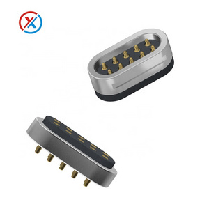 10PIN Anti-Misalignment Ring Magnetic Charging Connector Pogo Pin Magnetic Plug Electronics Fitness Equipment Magnetic Terminals