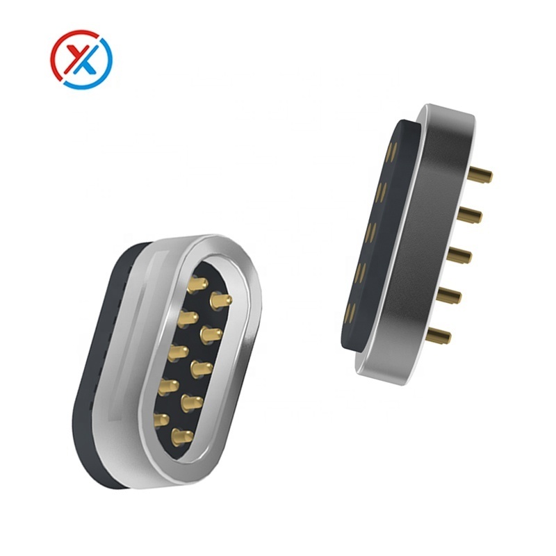 10PIN Anti-Misalignment Ring Magnetic Charging Connector Pogo Pin Magnetic Plug Electronics Fitness Equipment Magnetic Terminals