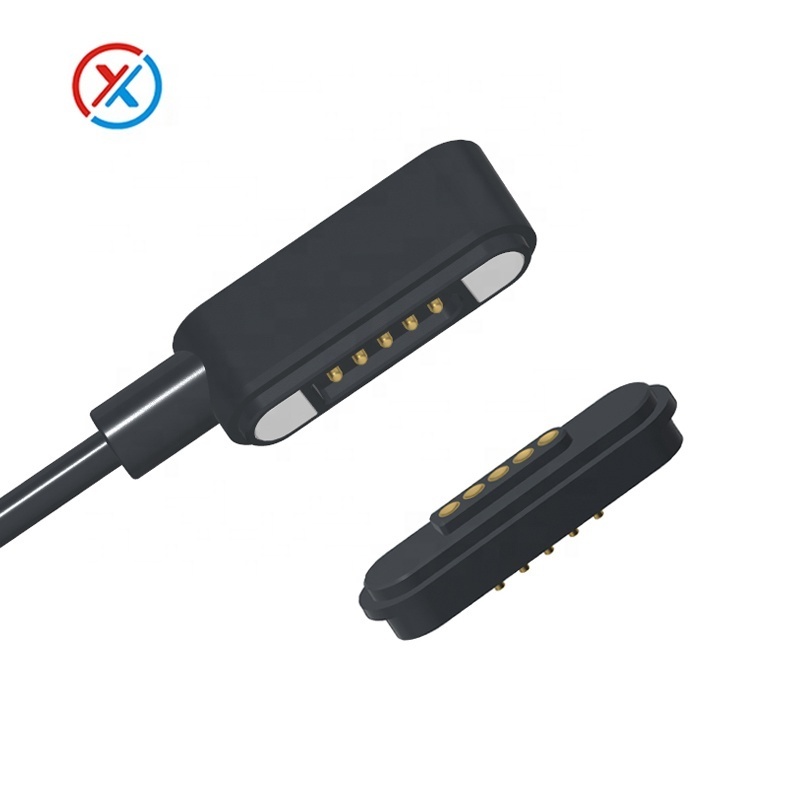 High-Current 5PIN 2.20 Pitch USB Data Cable Waterproof Male Female Magnetic Charging Connector for VR Games 1m Long Android