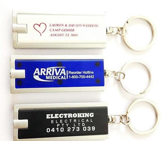 Custom key chain with lighter, Promotional cheap led key chain flashlight