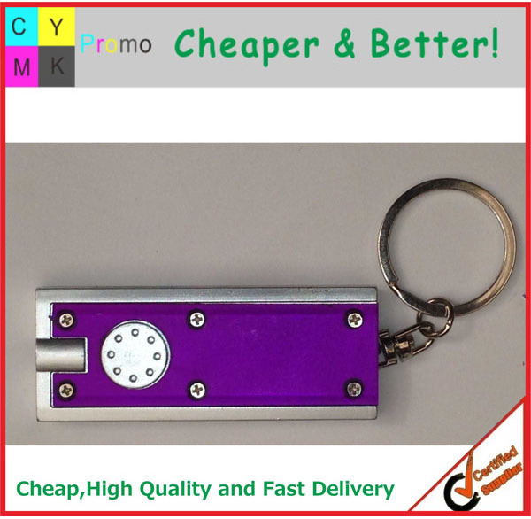 Custom key chain with lighter, Promotional cheap led key chain flashlight