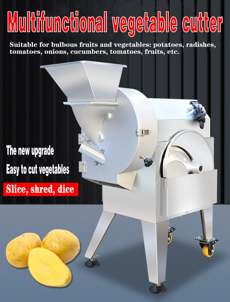 Stainless steel multifunctional vegetable cutter machine fruit salad cutter french fries potato chips electric vegetable cutter