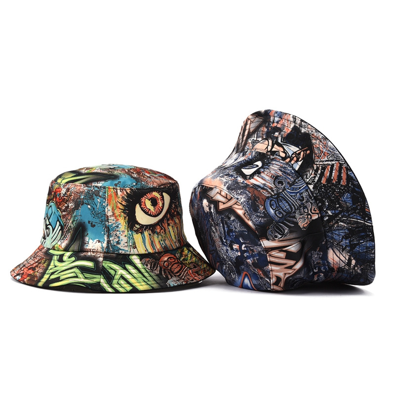 Custom High Quality Personalized Drawing Printed Unisex Design Bucket Hats Bucket Caps Wholesale Bucket Hat