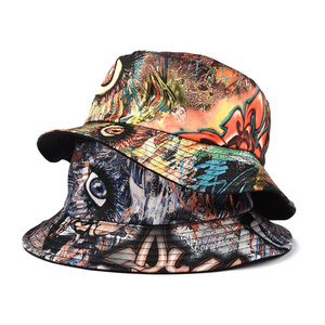 Custom High Quality Personalized Drawing Printed Unisex Design Bucket Hats Bucket Caps Wholesale Bucket Hat