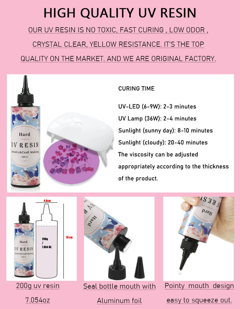 DIY Gift UV Led Resin Craft Kit Fast Curing UV Resin Glue Starter Kit for DIY Jewelry Craft