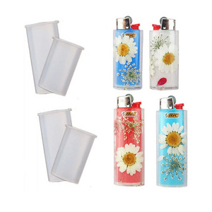 2PCS Protective Cover Resin Molds Protective Case for Classic BiC Lighter Premium Silicone Mold Cover Skin Sleeve Holder