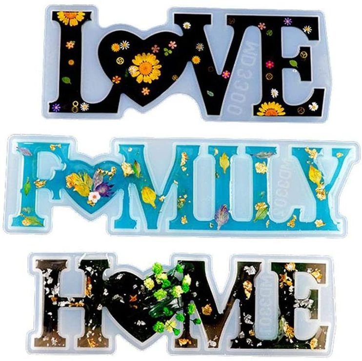 Love FAMIY Home Molds Silicone Resin Molds Epoxy Resin Molds for Desk/Table/Room Decor