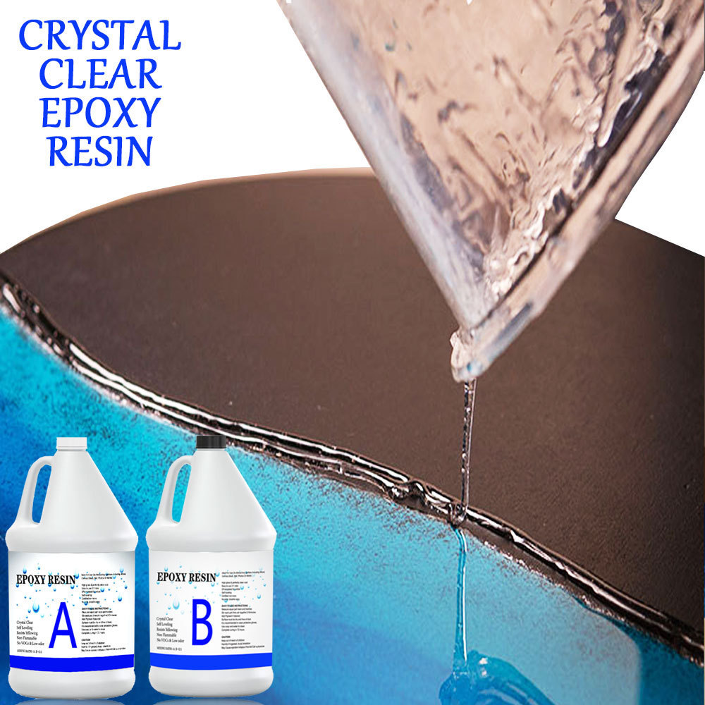 Transparent Deep Pour Epoxy Resin A and B No Bubble Epoxy Resin For River Table Making