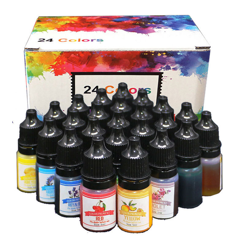 Hot Sale 5ml 24 Color Oil Liquid Epoxy Pigment for Resin Crsfts