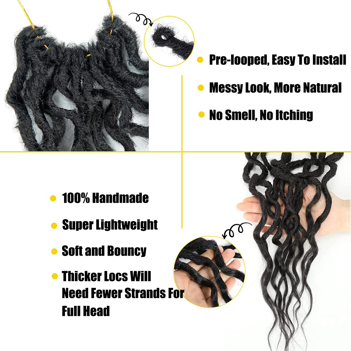 X-TRESS Goddess Faux locs Crochet Hair 26 Inch Ombre Curly Wavy Braiding Hair Extensions Black Women Synthetic Braids