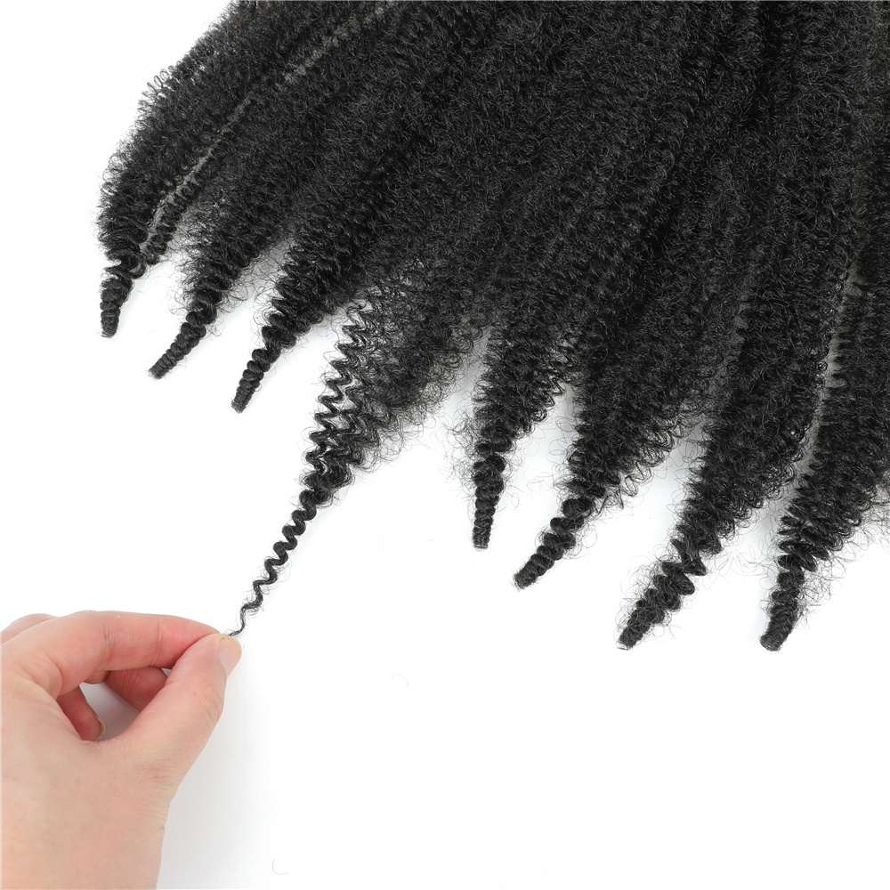 Afro Kinky Marely Braiding Crochet Hair Springy Afro Twist Hair Kinky Bulk Hair Extensions For African Women Braids