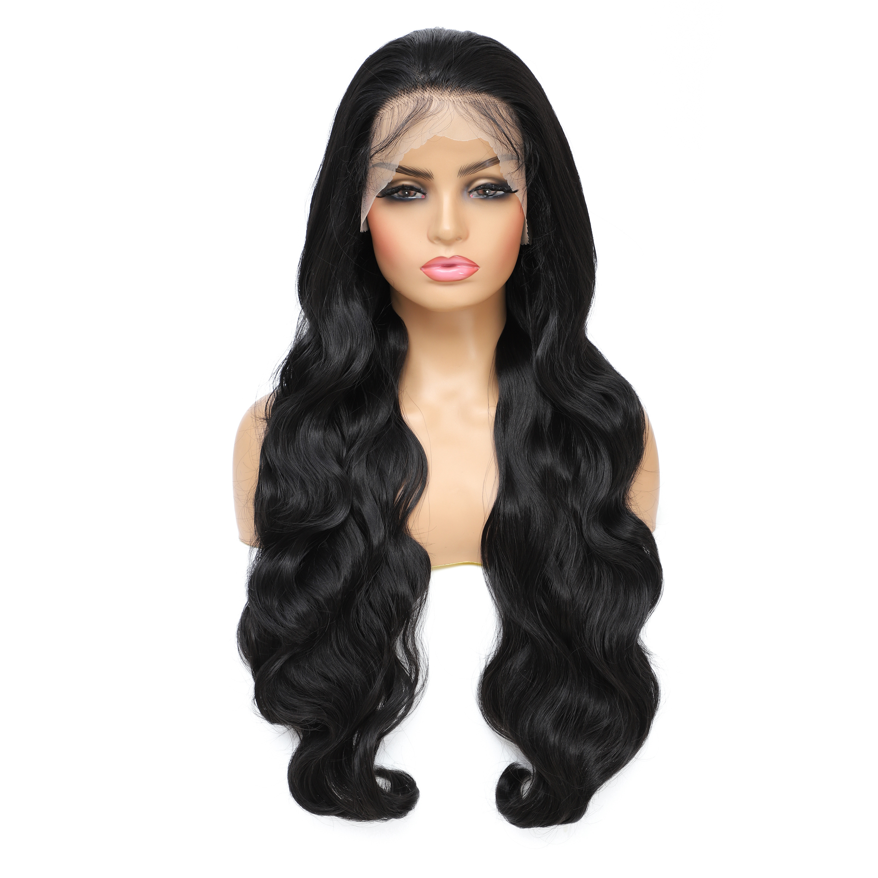 X-TRESS Body Wave Synthetic Hair Ombre Colored Synthetic Wigs Fiber Wigs Natural Party Lace for Women With4*13 Long Wholesales