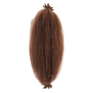 Spring Afro Kinky Twist Crochet Braiding Hair 18" Soft Pre-Separated Spring Twist Hair For Marley Twist Braids Hair