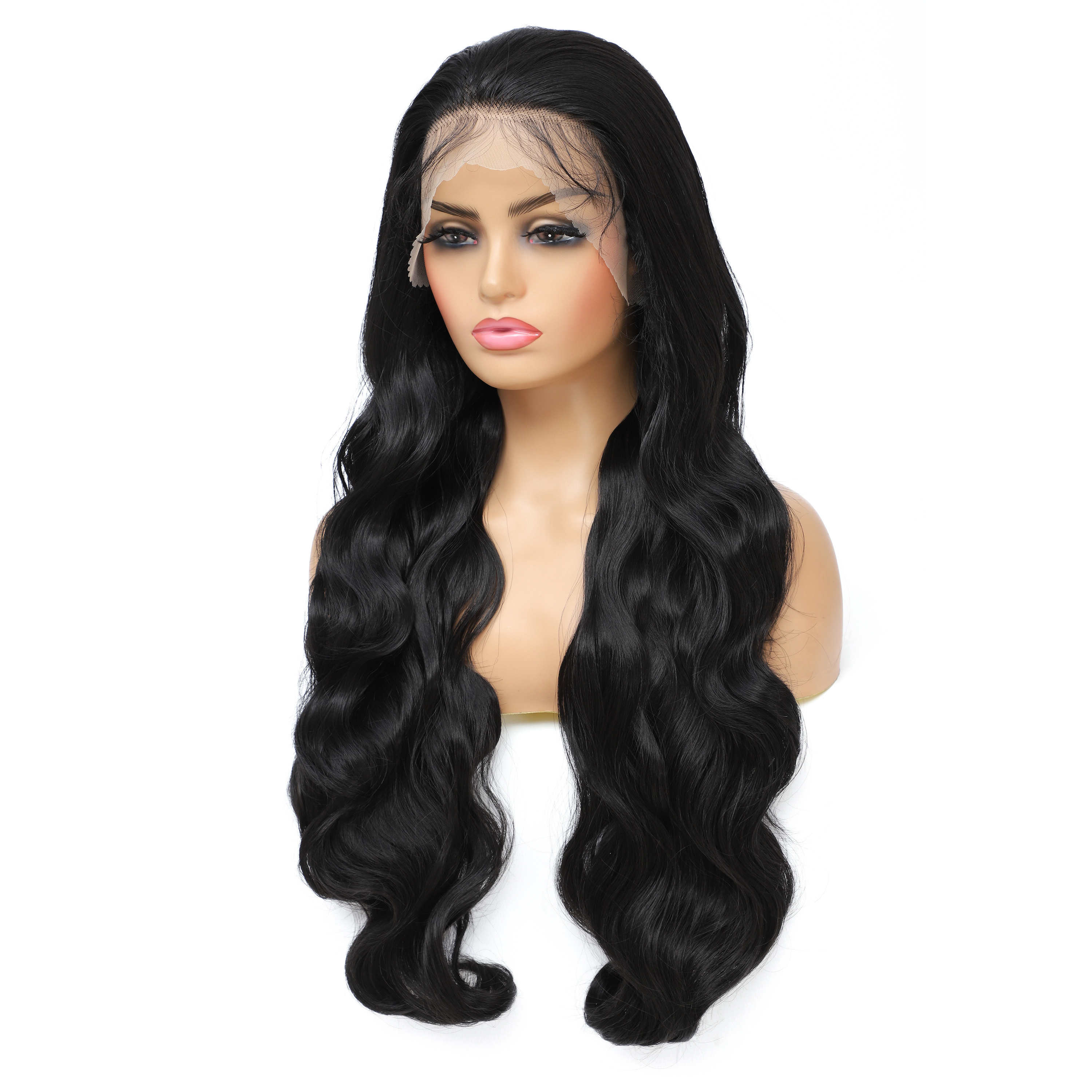 X-TRESS Body Wave Synthetic Hair Ombre Colored Synthetic Wigs Fiber Wigs Natural Party Lace for Women With4*13 Long Wholesales