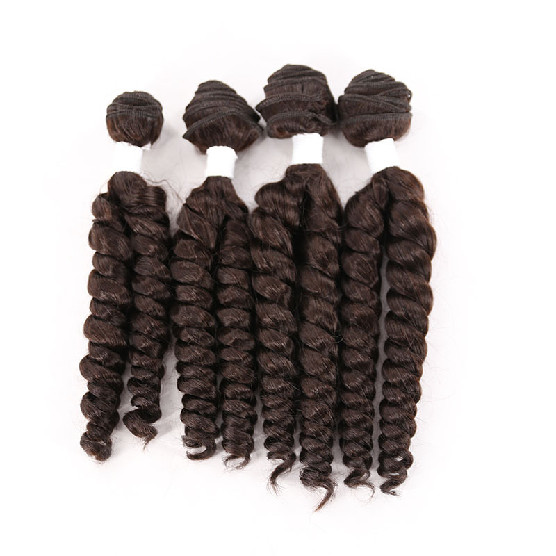 new curly hair weft wholesale alibaba hair weave high temperature fiber ombre color Cheap synthetic hair extension