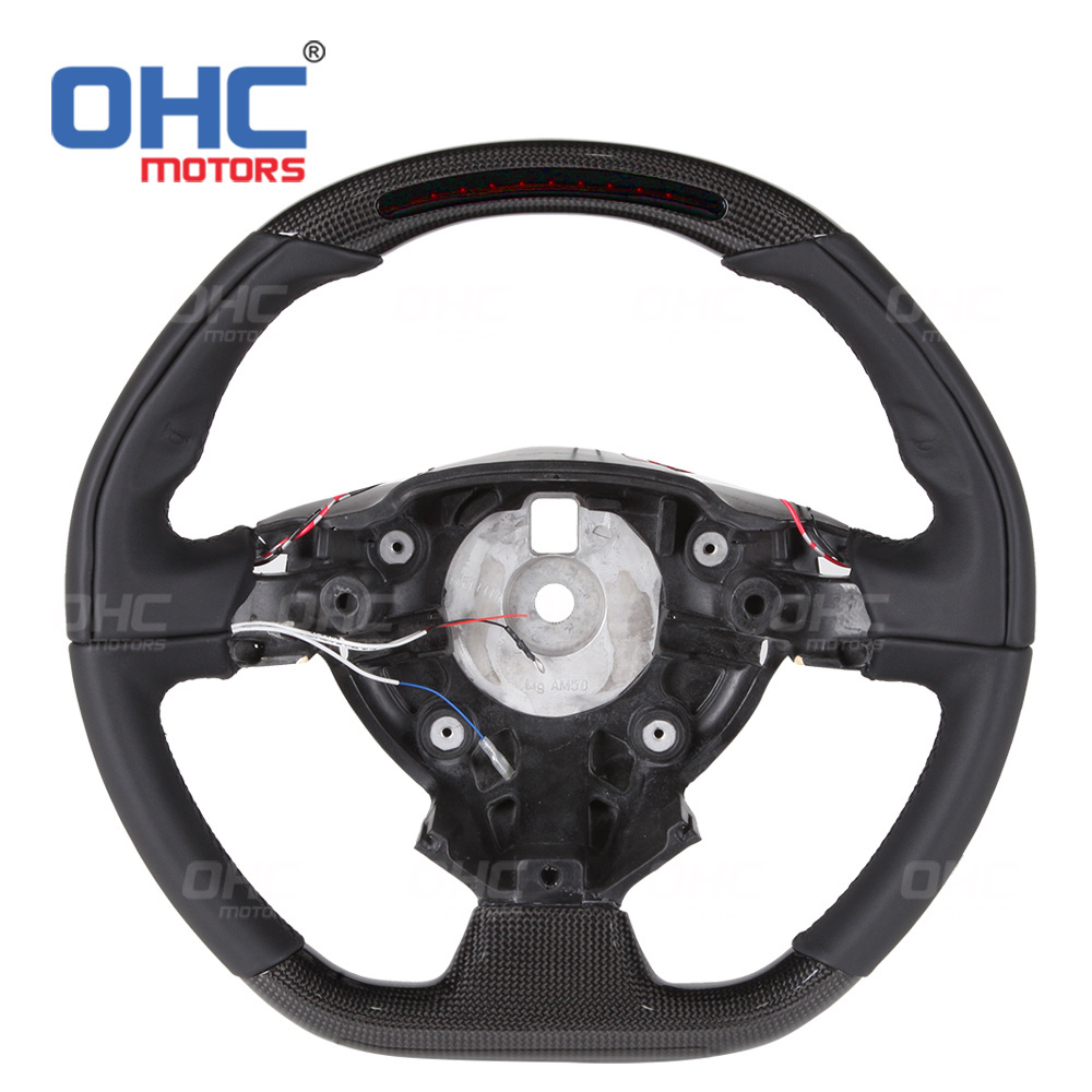 LED RPM Performance Real Carbon Fiber Steering Wheel Fit for Ferrari 458 488 California T F12 Sergio BerlinettaOHC Motors