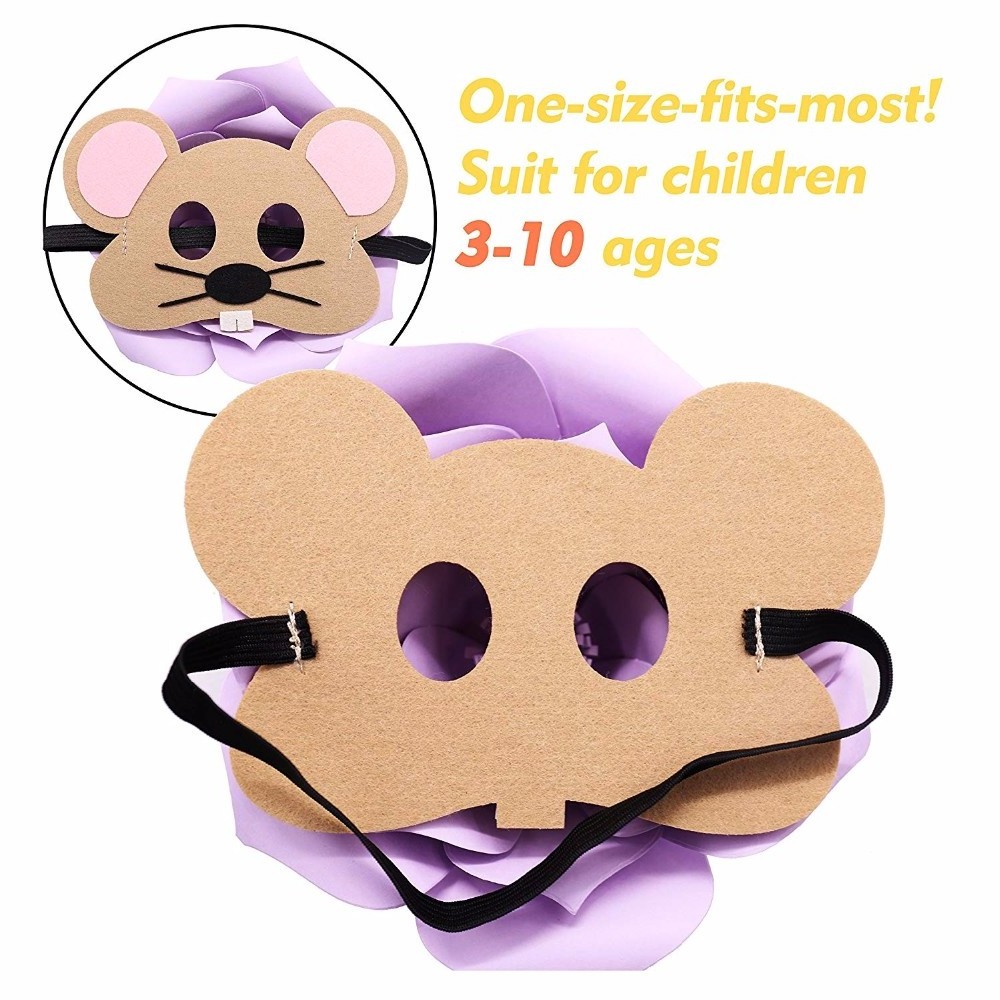 Jungle Animal Felt Masks Kids Costumes Dress-Up Party Supplies for Halloween Christmas Party Mask