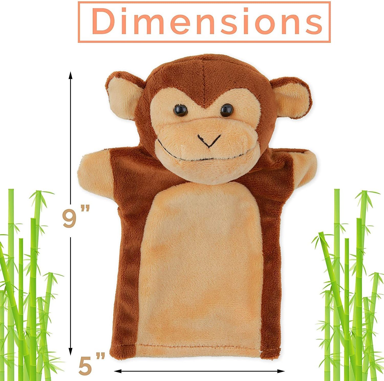 Animal Friends Deluxe Kids Hand Puppets Plush Hand Puppet Toys for Boys and Girls