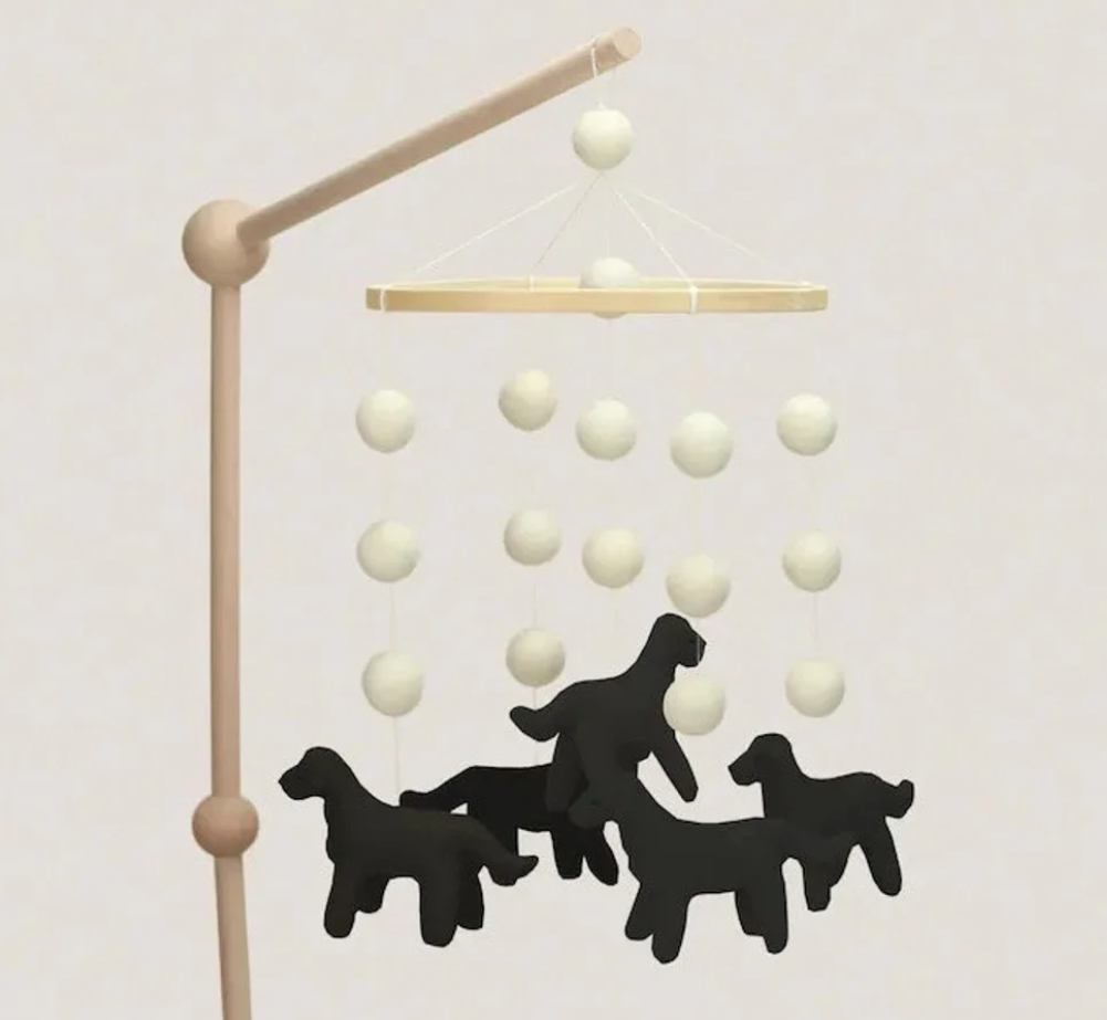 Dog Baby Crib Nursery Mobile puppy mobile Labrador felt mobile