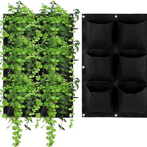 Vertical Hanging Planter Felt Hanging Plant Bag Felt Garden Wall Planter