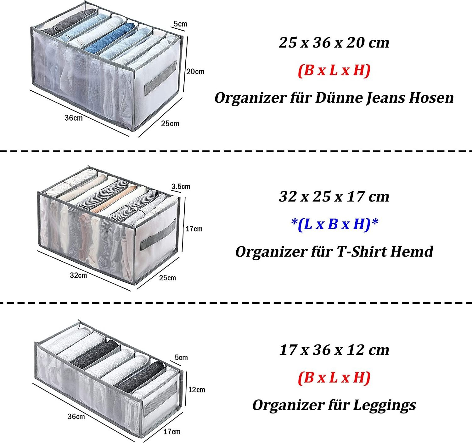 felt organization 9 Grids Wardrobe Organizer Large Mesh Clothes Storage Jeans Closet Organizer