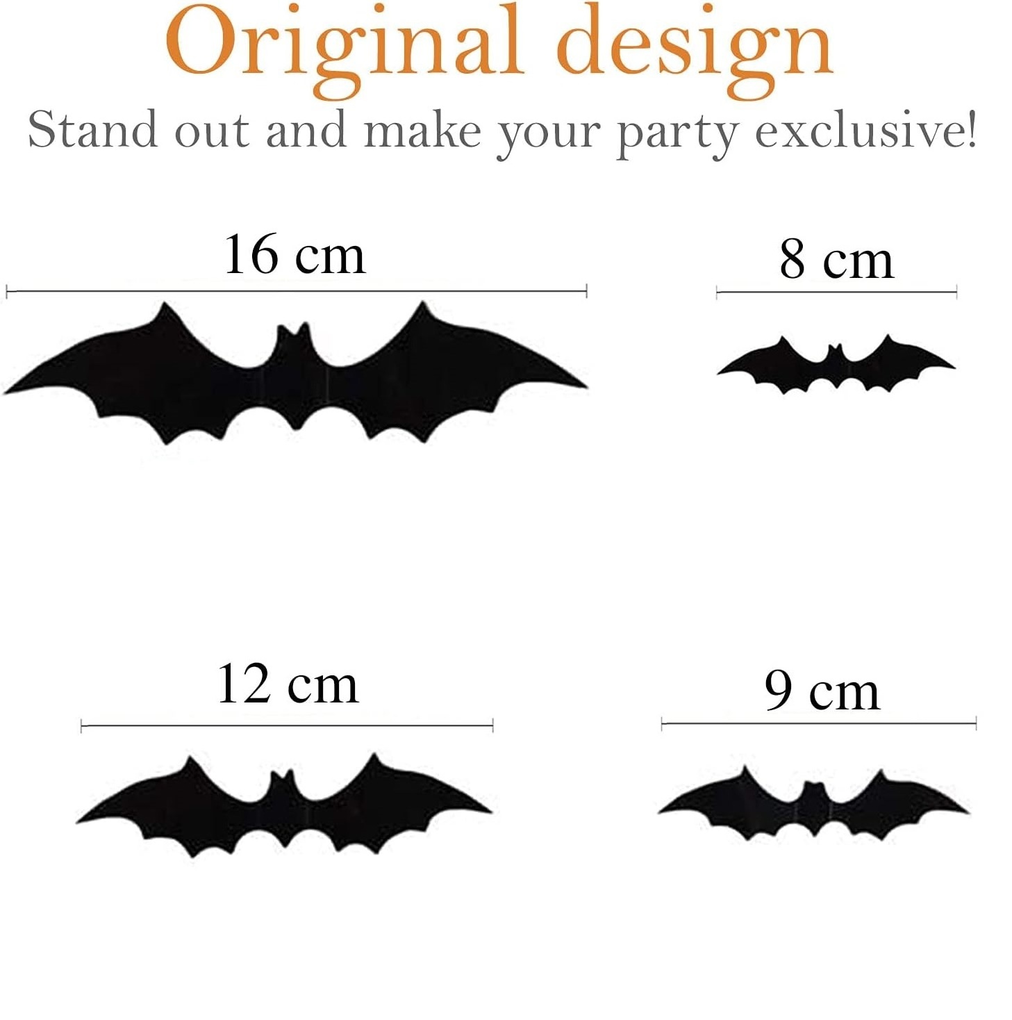 Halloween 3D Bat Wall Stickers Halloween Creepy Party Accessories 3D Bat  Wall Window Decoration Set